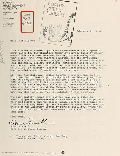 Chinatown community service facility design competition