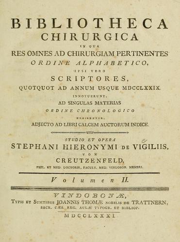 Bibliotheca chirurgica