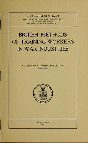 British methods of training workers in war industries