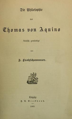 Die Philosophie des Thomas von Aquin
