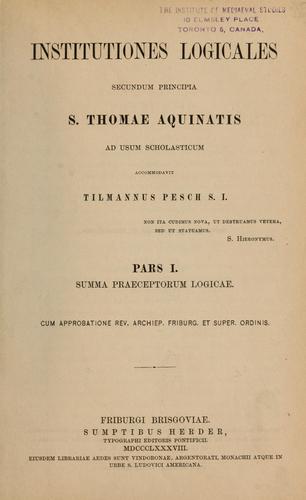 Institutiones logicales