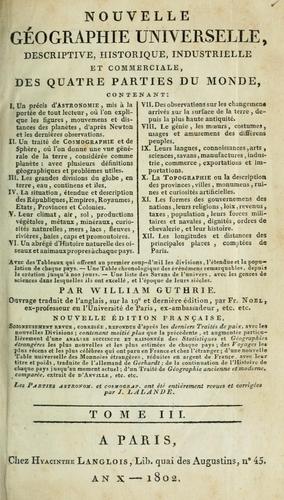 Nouvelle géographie universelle, descriptive, historique, industrielle et commerciale, des quatre parties du monde--