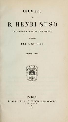 Oeuvres de B, Henri Suso
