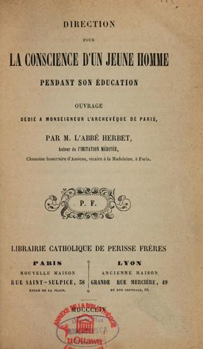 Direction pour la conscience d'un jeune homme pendant son education ...