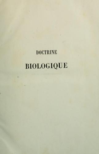 Nouvelle doctrine médicale
