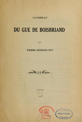 La Famille Du Gué de Boisbriand