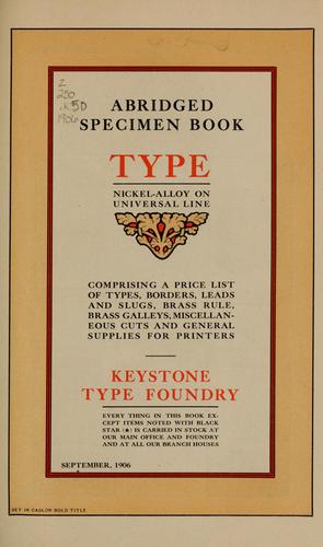 Abridged specimen book, type