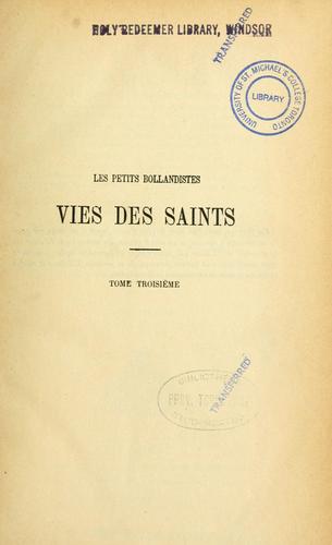 Les petits Bollandistes