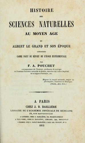 Histoire des sciences naturelles au moyen âge