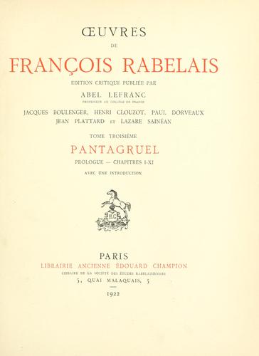 Oeuvres de François Rabelais