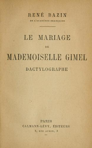 Le mariage de Mademoiselle Gimel, dactylographe