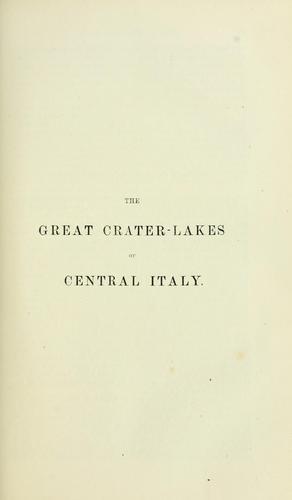 Contributions to the study of volcanos