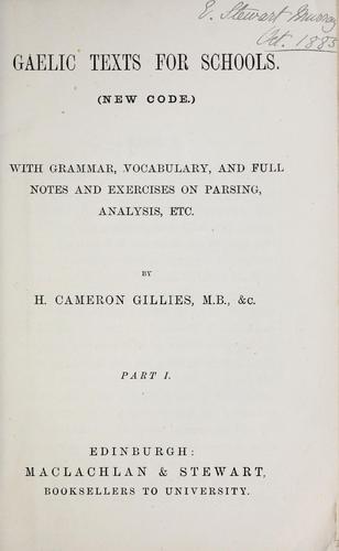 Gaelic texts for schools (new code)