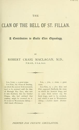 The clan of the bell of St. Fillan
