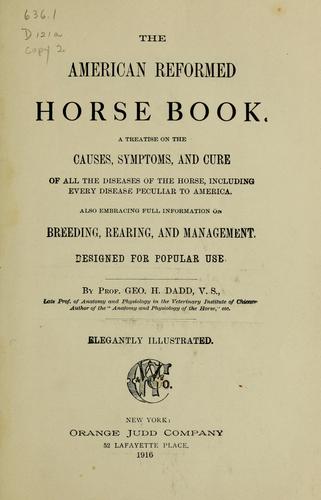 The American reformed horse book