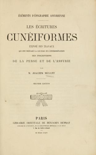 Éléments d'épigraphie assyrienne