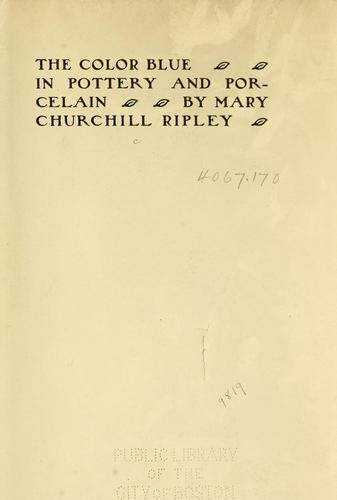 The color blue in pottery and porcelain