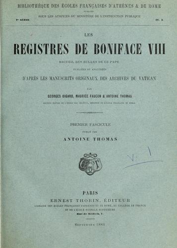 Les registres de Boniface VIII