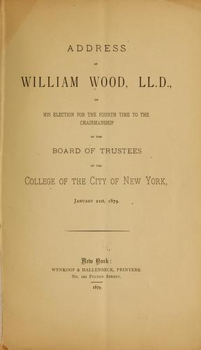 Address of William Wood, LL