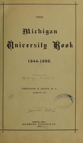 The Michigan university book, 1844-1880
