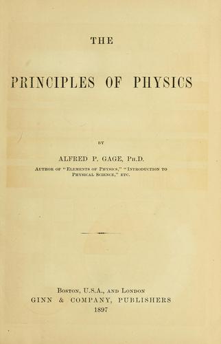 The principles of physics