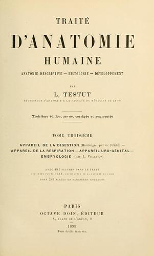 Traité d'anatomie humaine