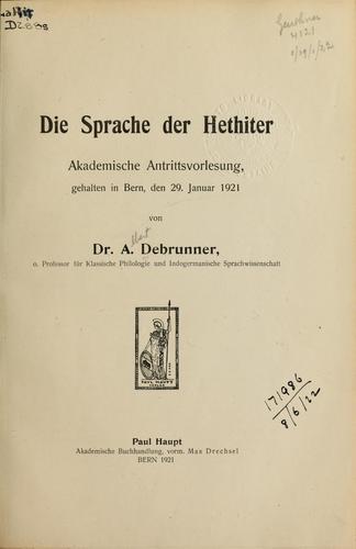 Die Sprache der Hethiter