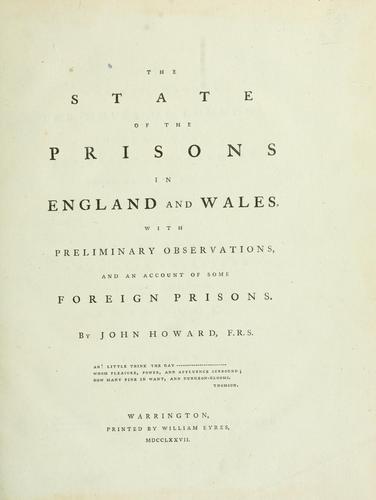 The state of the prisons in England and Wales