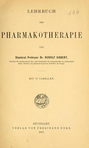 Lehrbuch der Pharmakotherapie
