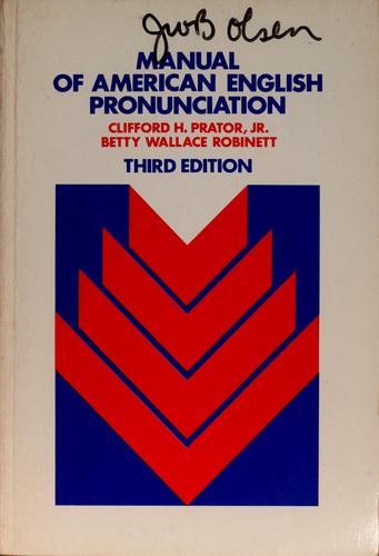 Manual of American English pronunciation