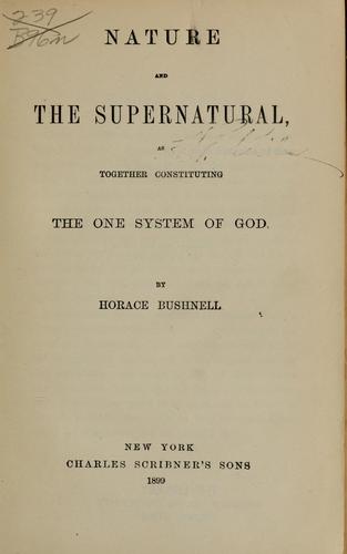 Nature and the supernatural
