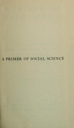 A primer of social science
