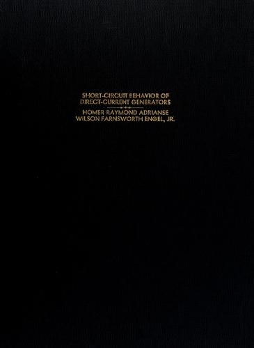 Short circuit behavior of direct-current generators