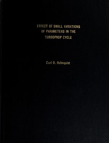 Effect of small variations of parameters in the turboprop cycle
