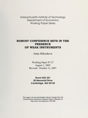 Robust confidence sets in the presence of weak instruments