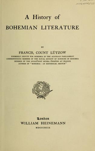 A history of Bohemian literature