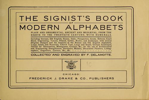 The signist's book of modern alphabets