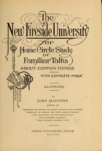 The new fireside university for home circle study
