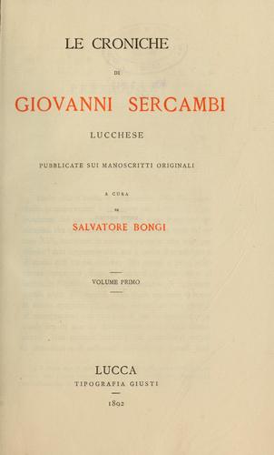 Le chroniche di Giovanni Sercambi, Lucchese