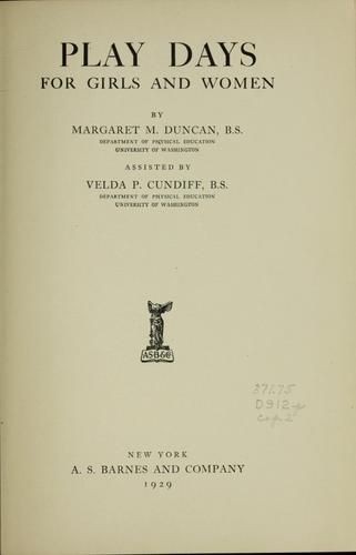 Play days for girls and women