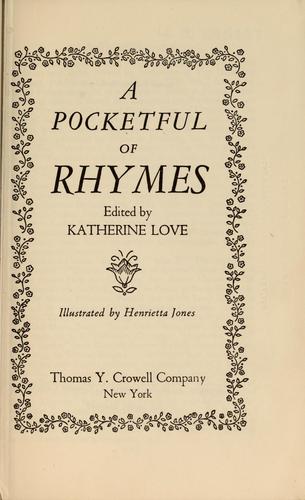 A pocketful of rhymes