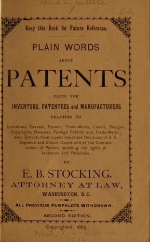 Plain words about patents