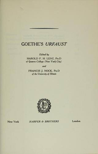 Goethe's Urfaust