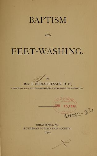 Baptism and feet-washing