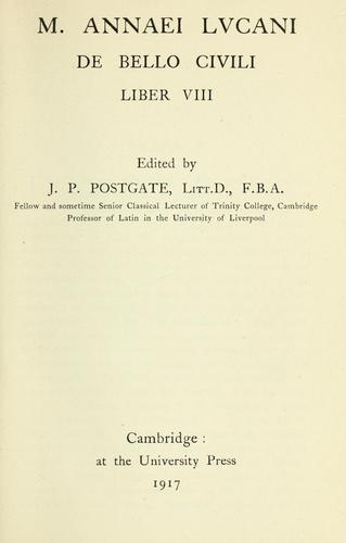 De bello civili liber VIII