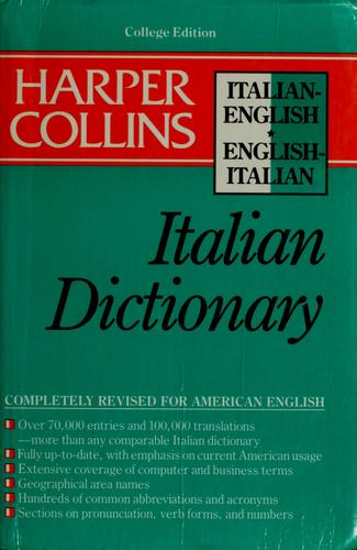 Harper Collins Italian dictionary, college edition