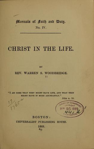 Christ in the life.