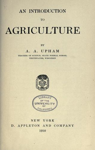 An introduction to agriculture