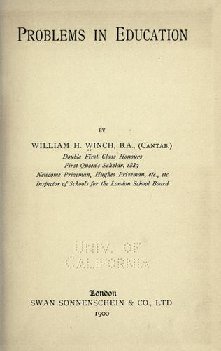 Problems in education