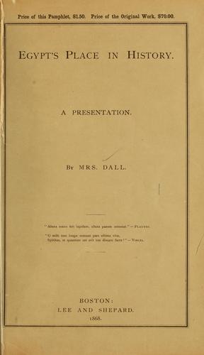 Egypts̓ place in history.